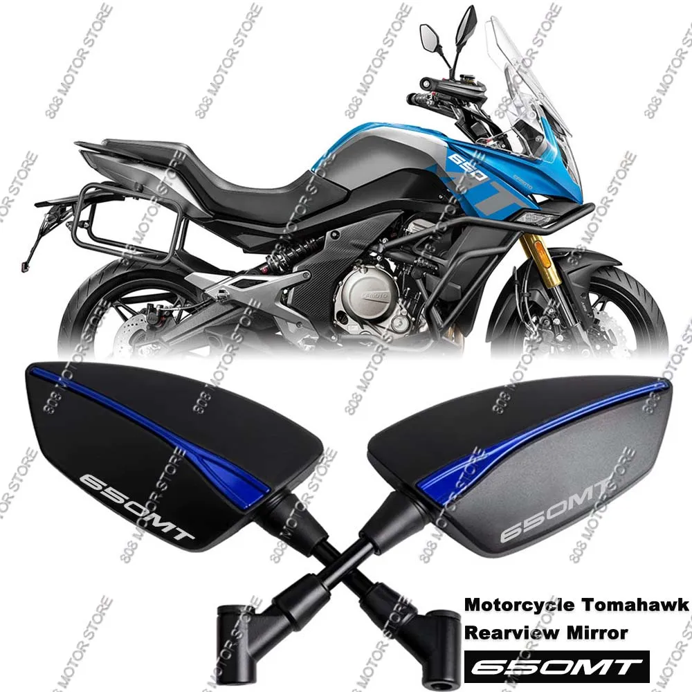 

For CFMOTO 650MT 650mt CNC Aluminum Tomahawk Rearview Mirrors 8mm 10mm Motorcycle Side Mirrors