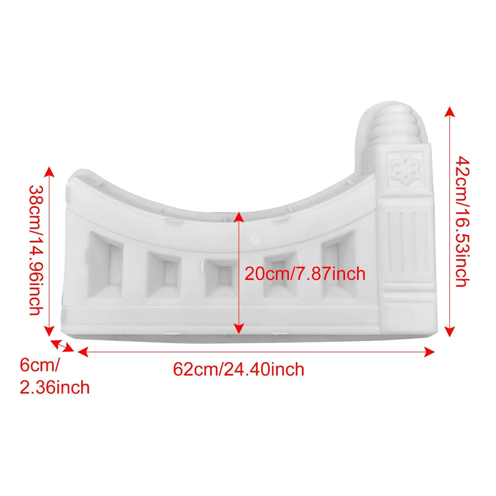 سياج الحديقة، جص خرساني، قابل لإعادة الاستخدام، صب، سرير الزهور، ديكور سهل الاستخدام #6