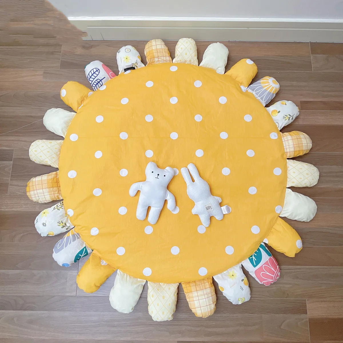 Play Tents Decoration Cotton Carpet Baby Round Rug Crawling Mat Children Playmat Newborn Sleeping Pad Infant Photography Props