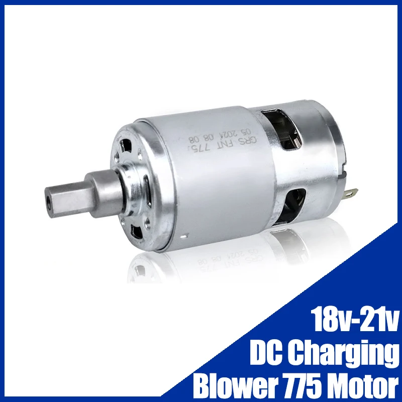 Moteur de soufflage de charge sans fil, dépoussiéreur au lithium, souffleur de suie industriel, DC 775, 18V à 21V