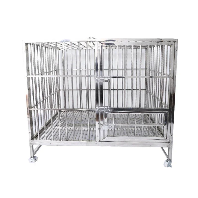 

Hot selling metal kennel mesh folding stainless steel pet dog animal cage