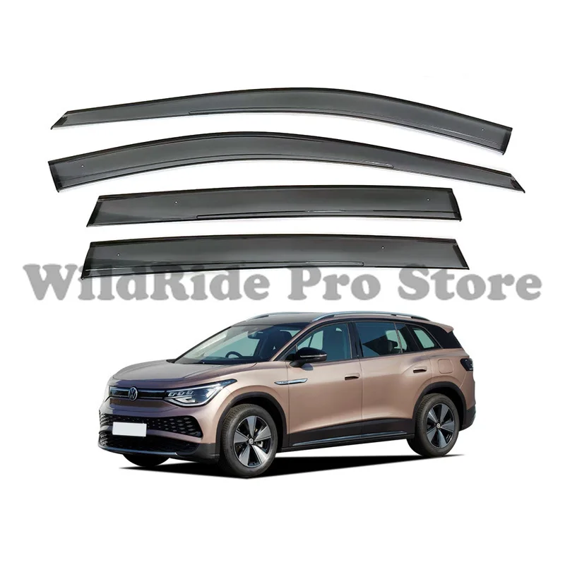 

1 set Universal Volkswagen ID 6X Rain Visor Molded Window Deflector for ID 6 CROZZ Car Window Rain Guard Without Chrome Trim Dro