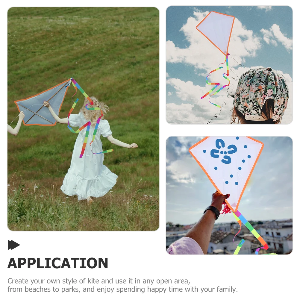 5 Sets DIY Kite Kids Blank Vliegers voor Peuters Speelgoed 30 m Draad Board Kit Maken Decoraties Coloring Art Craft Project