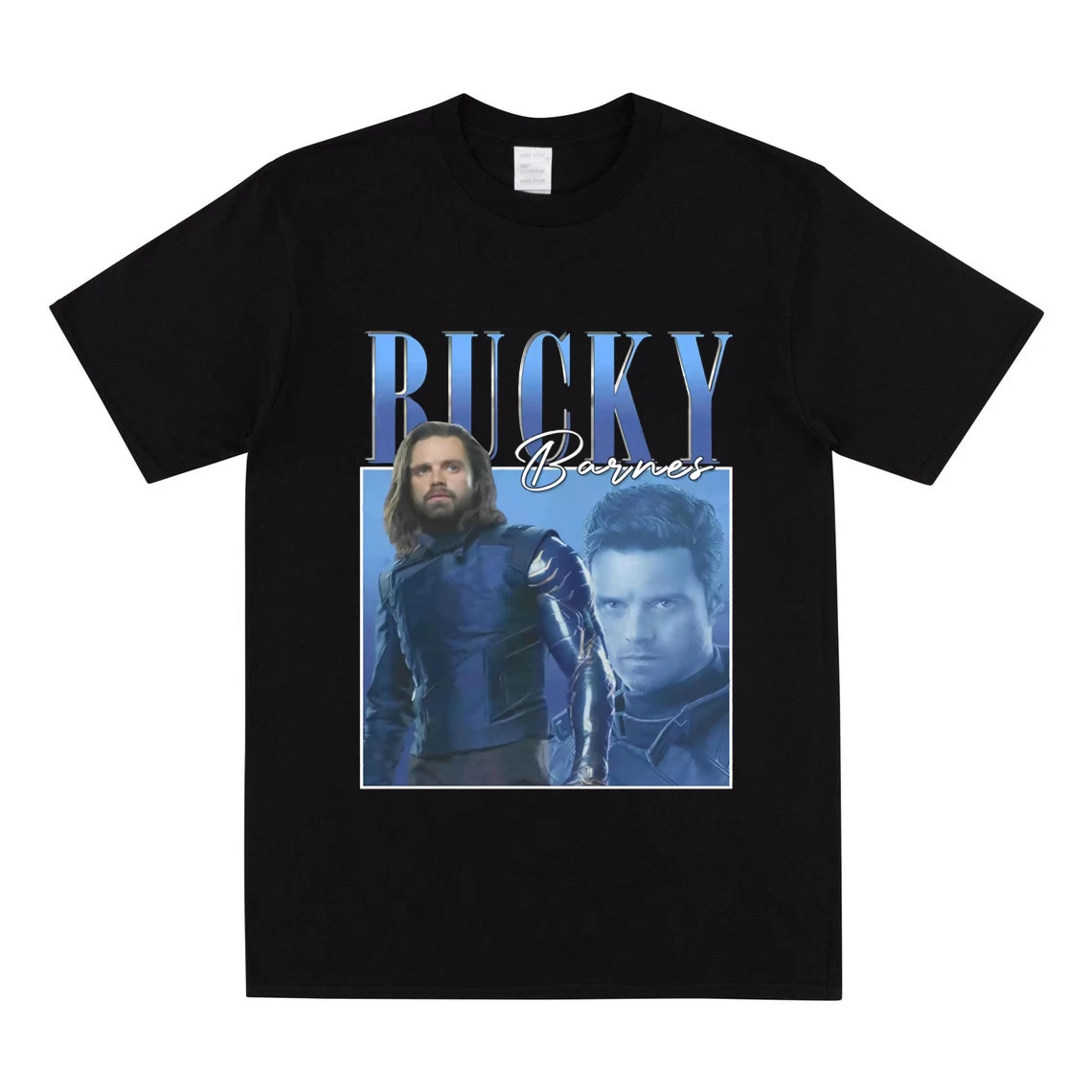 Vintage Bucky Barnes T-Shirt Barnes 1917 Hoamge Tee Shirts Cool Sebastian Stan Graphic Tee Superhero Unisex Short Sleeve Tees