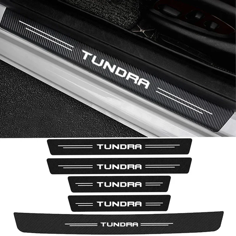 Car Door Sill Protector Rear Trunk Bumper Threshold Anti-Scratch Stickers for TUNDRA 2023 2022 2020 2019 2018 2017 Accessories