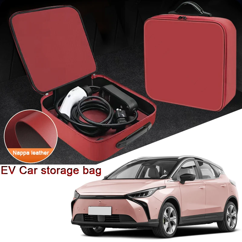 Portable EV Car Charging Cable Storage Box For Geely Geometry C A E22H Radar RD6 Electric Vehicle Charger Cables Carry Bag