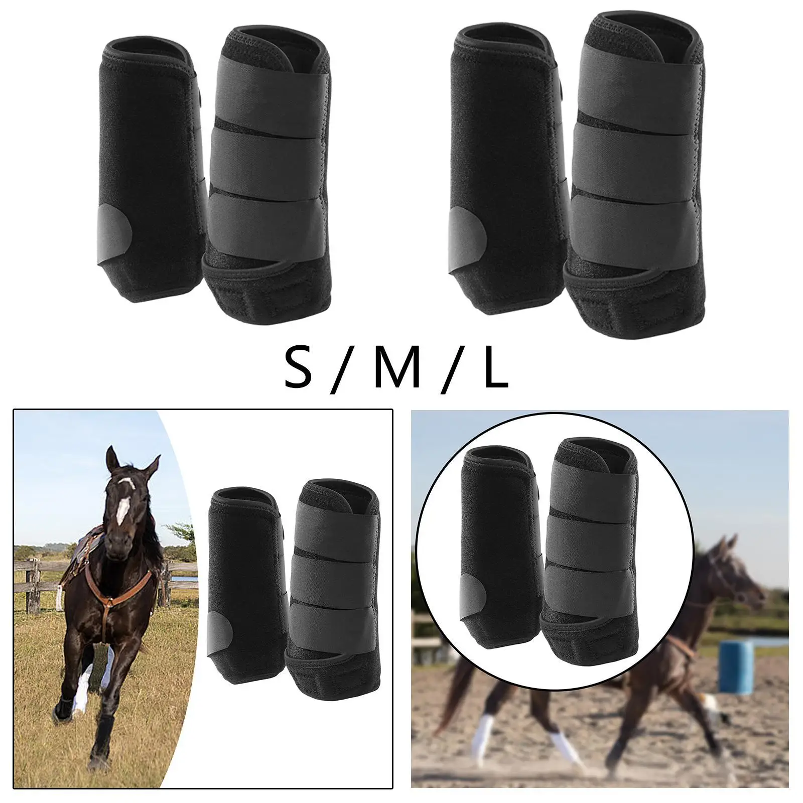 

2 шт. Защитные накладки для ног лошадей, многофункциональные, комфортные, амортизирующие