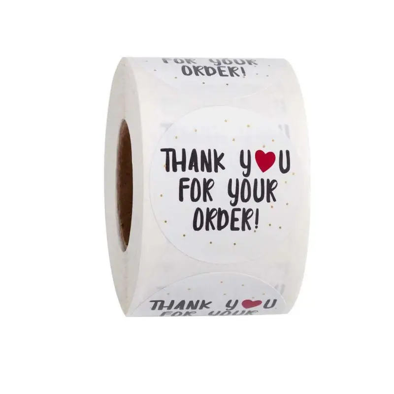 Cái/Cuộn Tròn Cảm Ơn Bạn Đã Đặt Hàng Trái Tim Miếng Dán Handmade Cói Nhãn Trang Sức Giọt