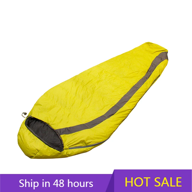 

YTYIN Yellow Duck Down Sleeping Bag for Winter Hiking Lightweight Men's and Women's Best Mummy Sleeping Bags