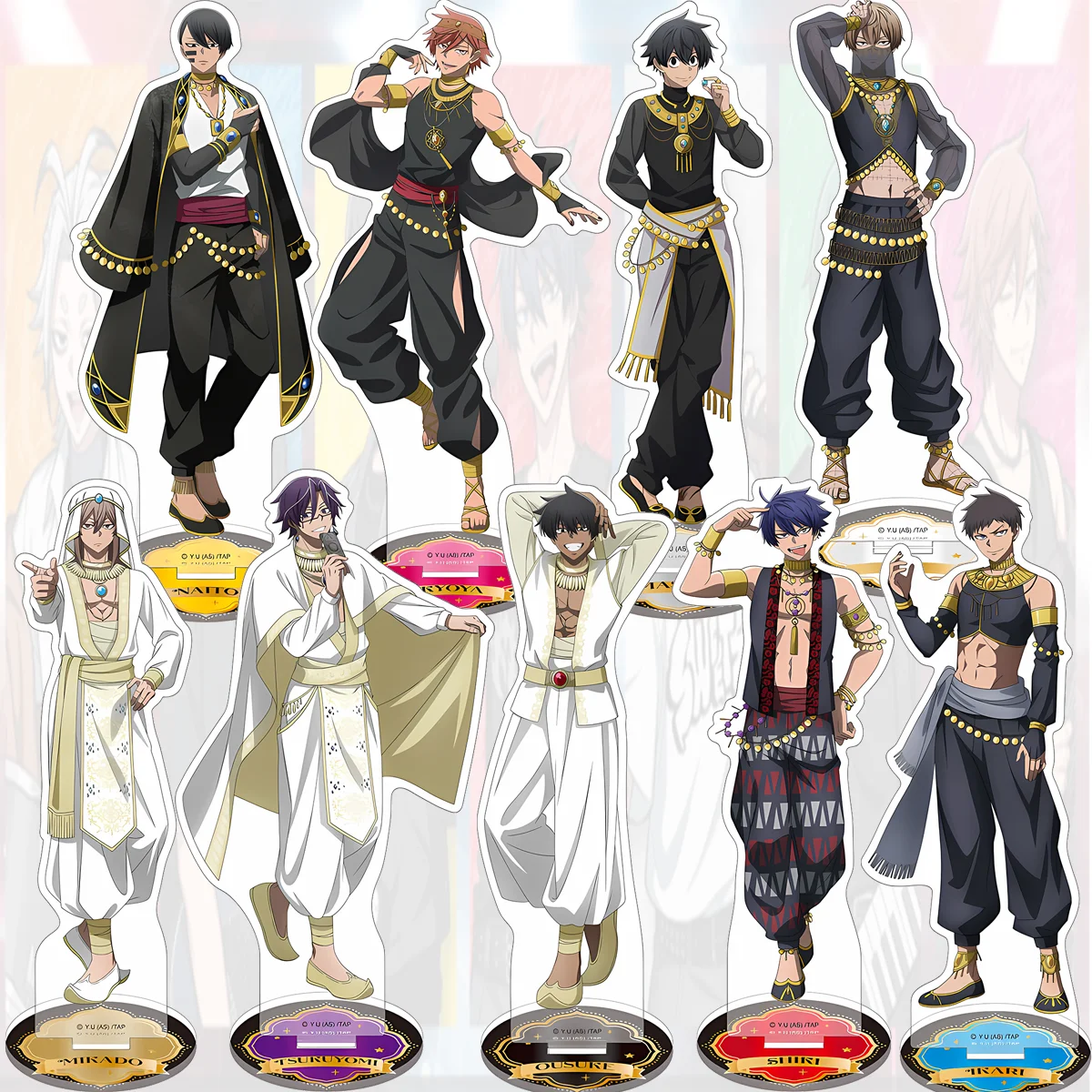 Tougen Anki 15cm Acrílico Standee Versão Egípcia Ichinose Shiki Muda No Naito Kogasaki Jin Figura de Anime Decoração de Mesa Chaveiro