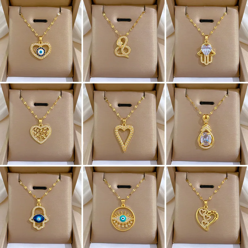 Full Diamond Luxury Light Luxury Versatile Collar Chain Stainless Steel Necklace