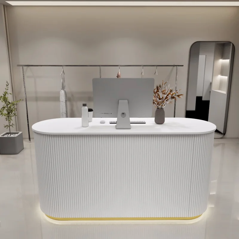 Recepção do salão, Nail Reception Desk, Pequeno balcão frontal, Design de moda