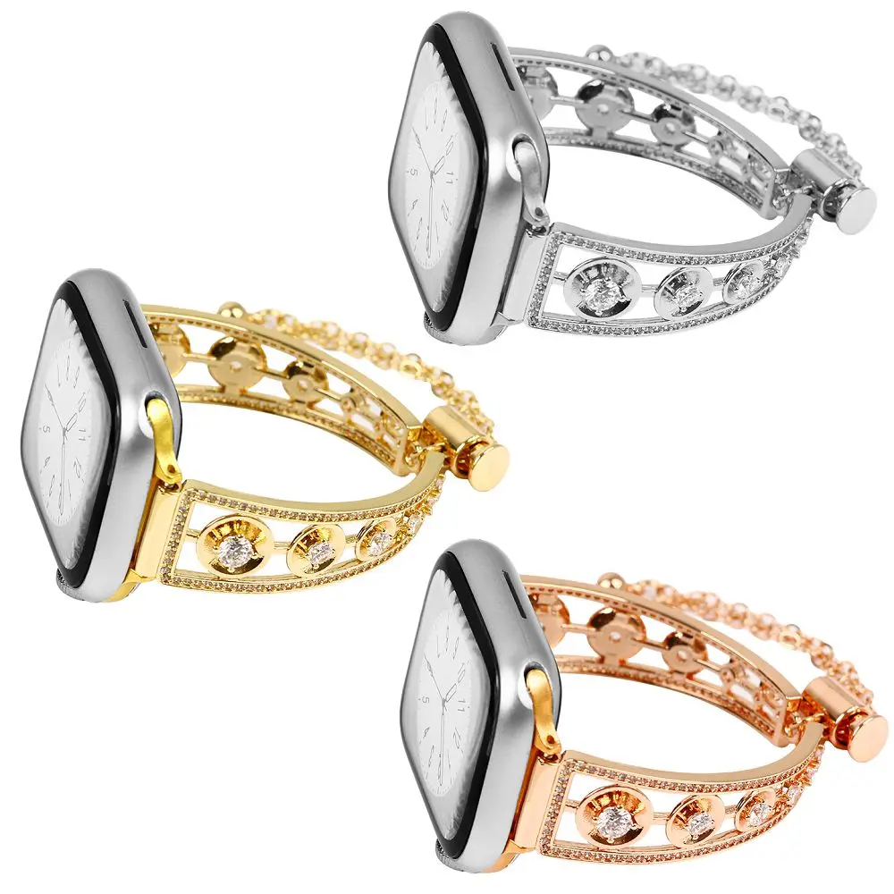 

Luxury Diamond Apple Watch Strap for Apple Watch Ultra Correas S10 9 8 7 6 5 4 Wristband iwatch 38 40 41 42 44 45 46 49 Bracelet