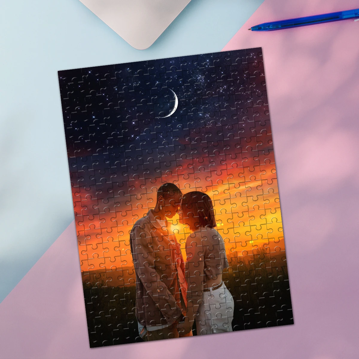 35/300/500/1028pcs Personalized Custom Photo Puzzle couple DIY Photo Puzzle Portrait Personalized Birthday Gift Special Occasion