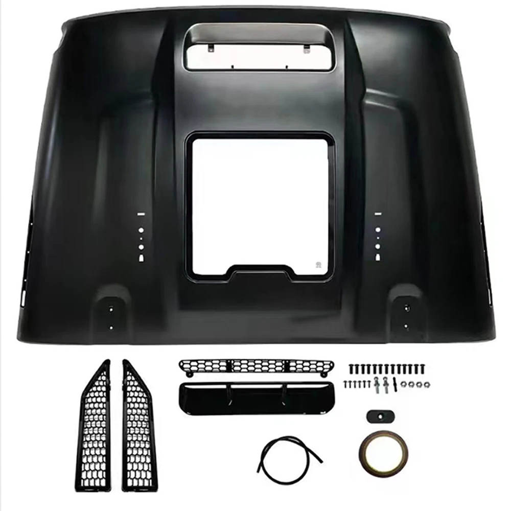 

*LantSun*JL1283 hood for Jeep Wrangler JK JL JT Steel Plastic Glass Toughened Glass Visible Engine Interior Construction