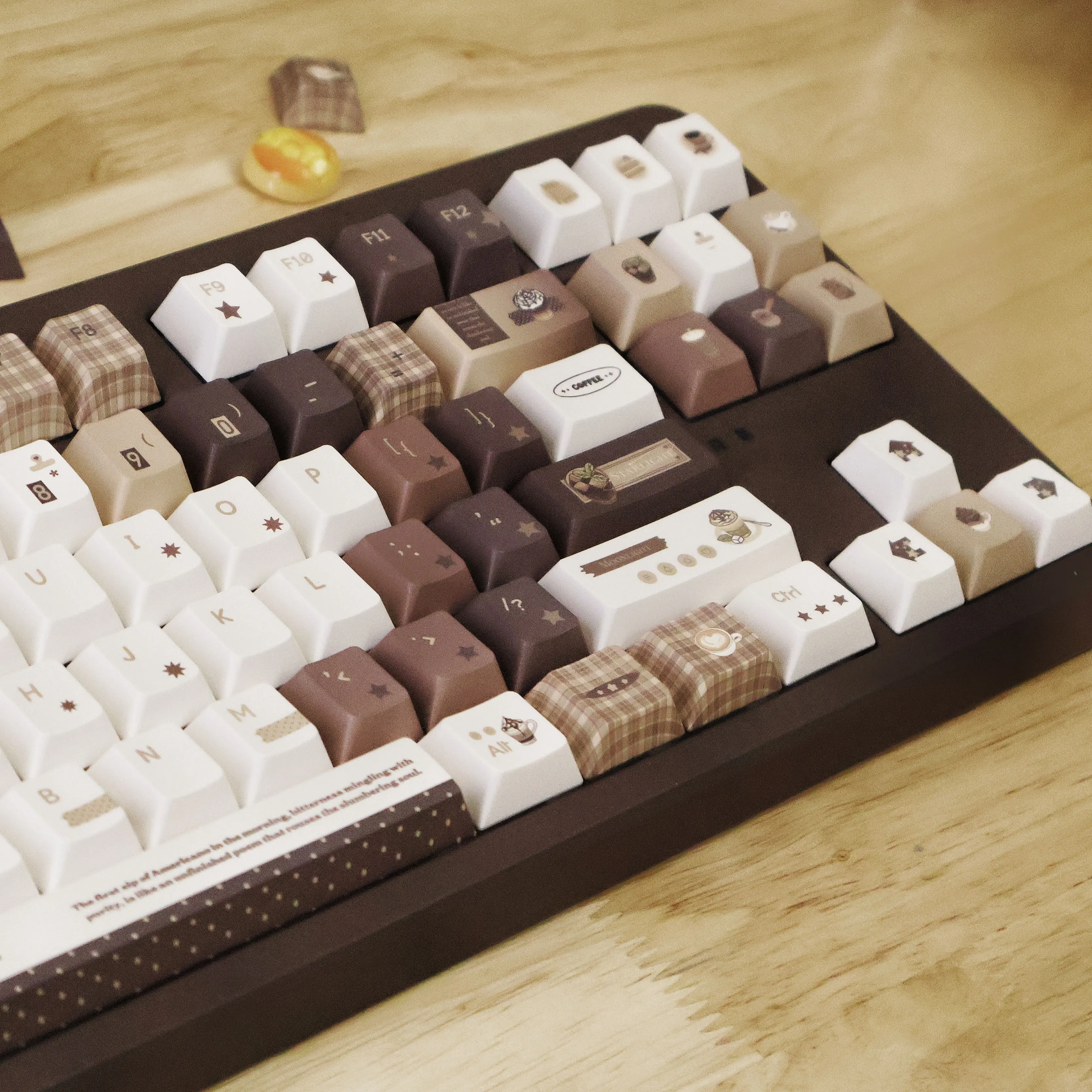 120 مفتاح خمسة جوانب صبغ التسامي PBT أغطية المفاتيح الكرز و MOA الملف الشخصي مخصص القهوة تحت عنوان لوحة المفاتيح Keycap للوحة المفاتيح MX التبديل