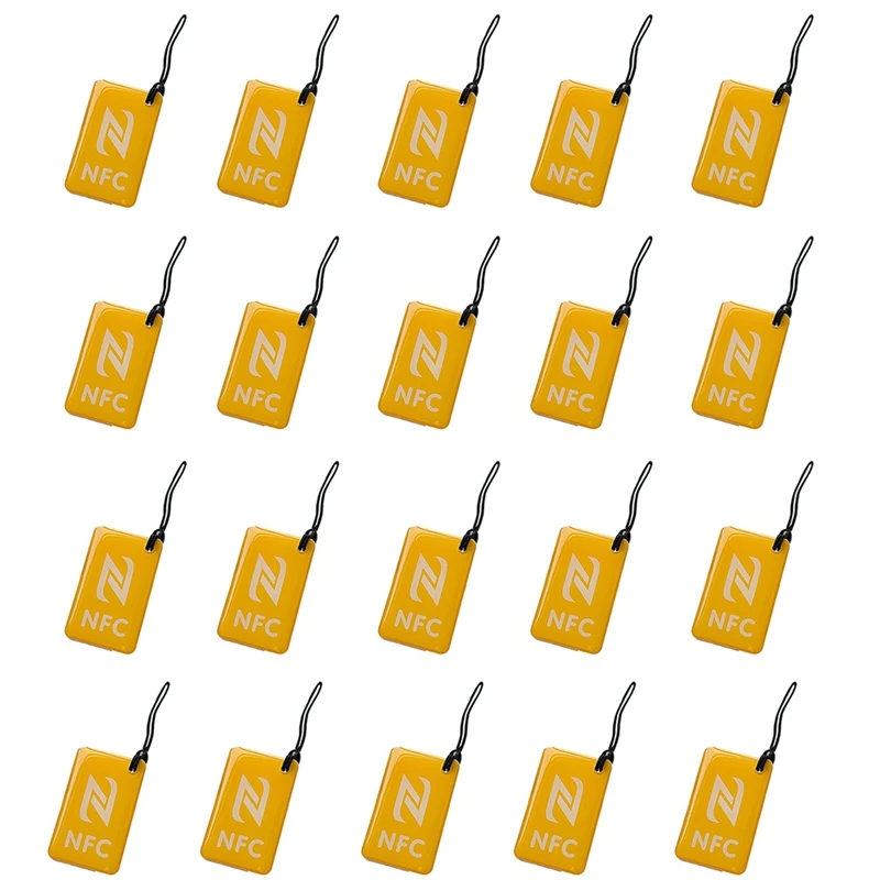 B03B-20Pcs NFC Tags Lable Ntag213 13.56Mhz Smart Card For All NFC Enabled Phone Smart Business Card NFC 42X26mm