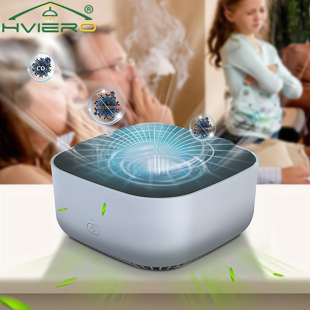 Ashtray Air Purifier Negative Ion creative Household Square Purifying Filter for Remove Odor Smoke  Aromatherapy Smokeles Reduce