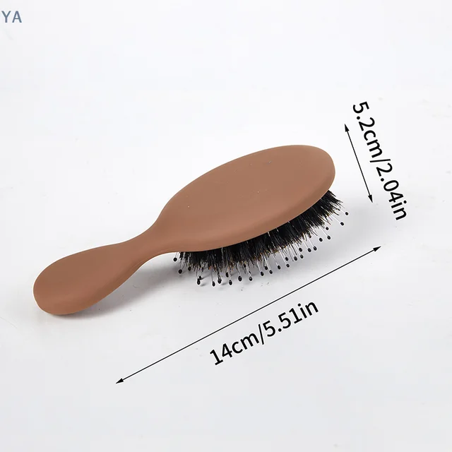 [Y]1PC Oval Boar Bristle & Nylon Hair Comb Mini Anti-static Hair Scalp Massage Comb Hairbrush Salon Hair Care Brush Styling Tool