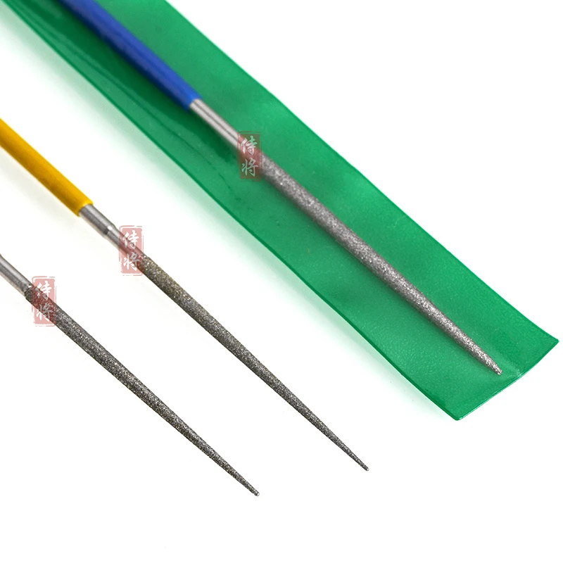 2*100 مللي متر الماس ملفات إبرة مستديرة صغيرة لطحن المعادن Jewely حجر الخشب إلخ أدوات يدوية سبيكة قابلة للتخصيص