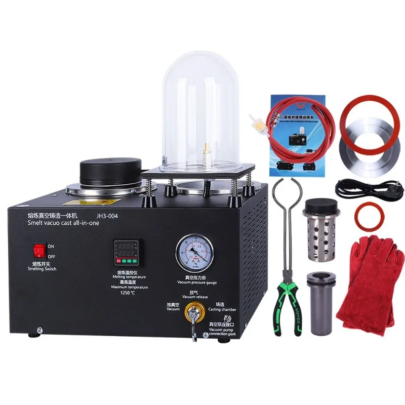 2L all-in-one vacuum casting machine jewelry gypsum mold pouring mold machine gold and silver jewelry casting equipment