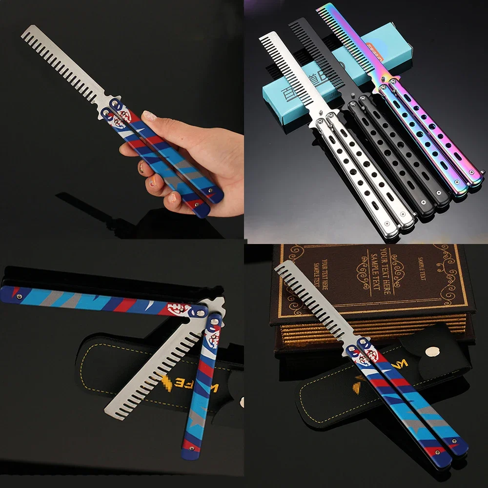 Valorant Yoru's Stylish Butterfly Comb CSGO Butterfly Training Knife Comb Hero Weapons Bakcpack Pendant Birthday Gift