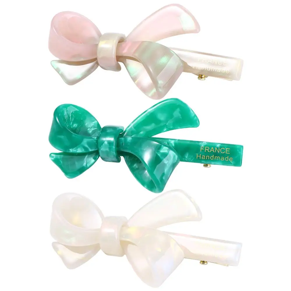 Sweet Cute For Girl For Women Bangs Clip Acetic Acid Bowknot Hair Clip Female Barrettes Korean Style Hairpin Hair Accessories