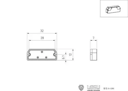 Luces traseras de plástico para camión teledirigido Tamiyaya, lámparas traseras para remolque hidráulico 1/14 LESU, TH16993