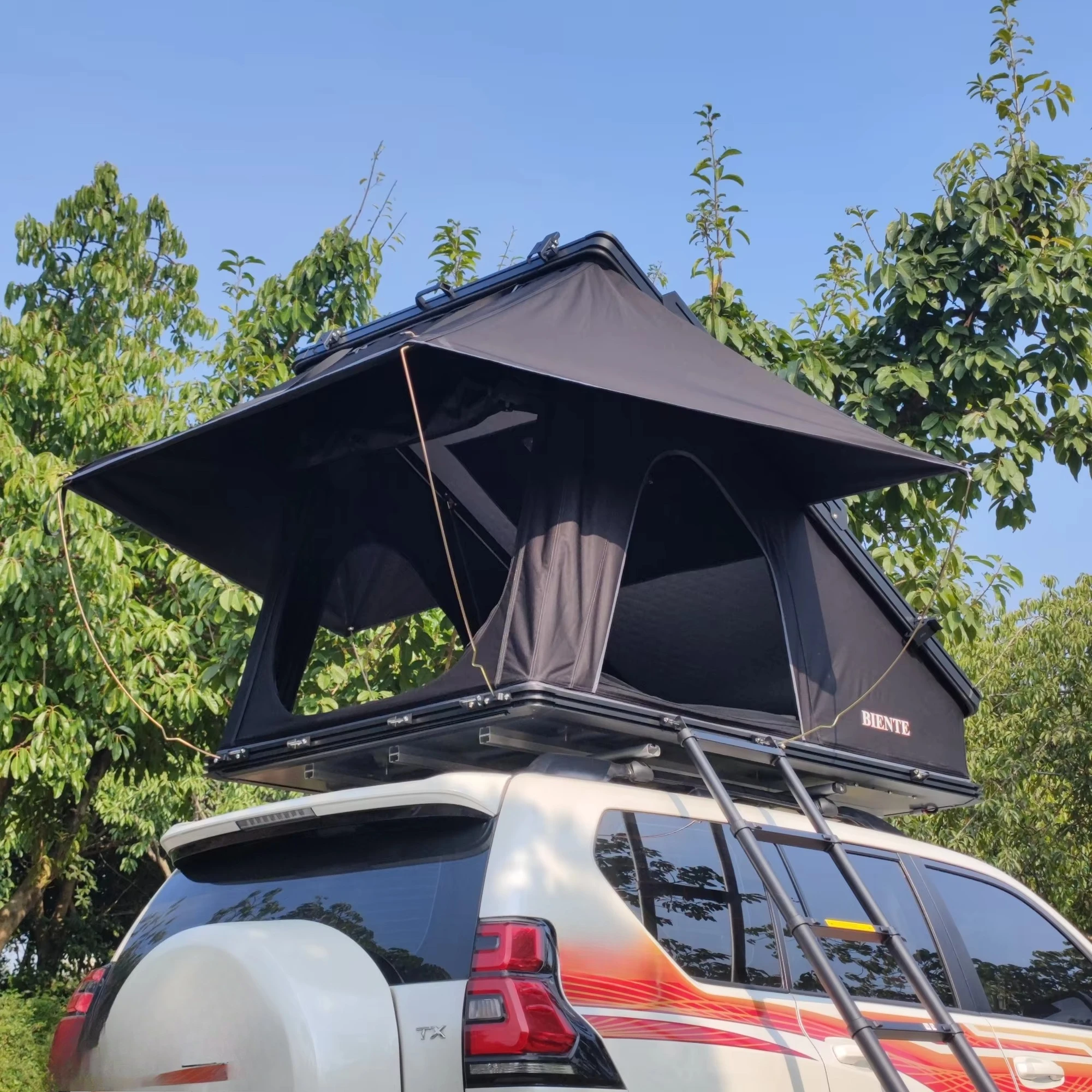 

Factory Customized 1-3 Person Aluminium Rooftop Tent Box Car Hard Shell Roof Top with Canvas for Campingcustom