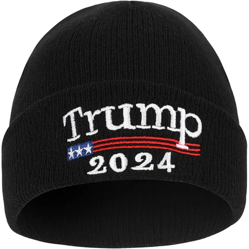 

Trump Bean Hat Makes America Great Again Men's and Women's Skiing Winter Knitted Hat