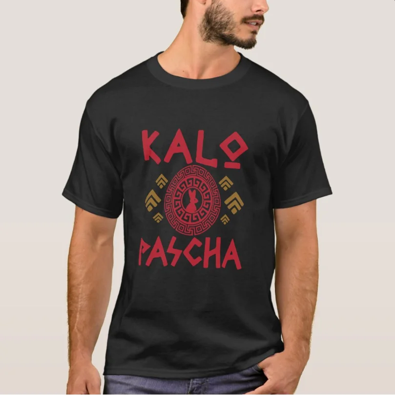 

Kalo Pascha Greek Orthodox Easter T-Shirt 100% Cotton O-Neck Summer Short Sleeve Casual Mens T-shirt Size S-3XL