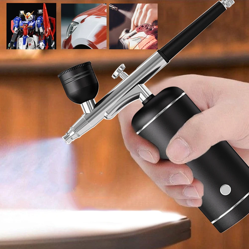 Аэрограф-распылитель для ногтей с компрессором Портативный аэрограф для макияжа, рисования тортов, ручка для ногтей, мини-набор для аэрографа, компрессор Аэрограф-распылитель для ногтей с компрессором Портативный аэрограф для макияжа, рисования тортов, ручка для ногтей, мини-набор для аэрографа, компрессор