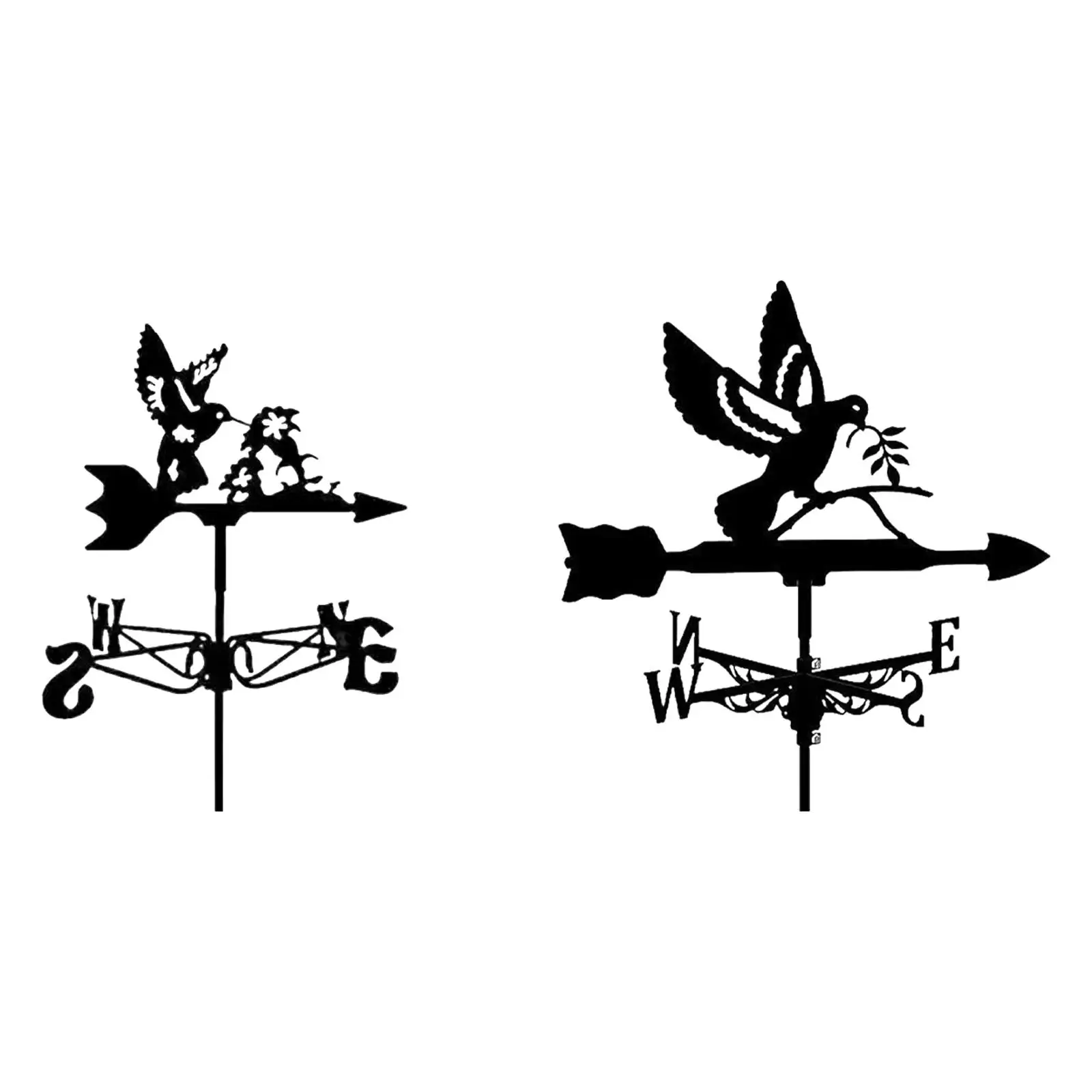 

Bird Weathervane for Wind Direction, Iron Art Piece for Outdoor