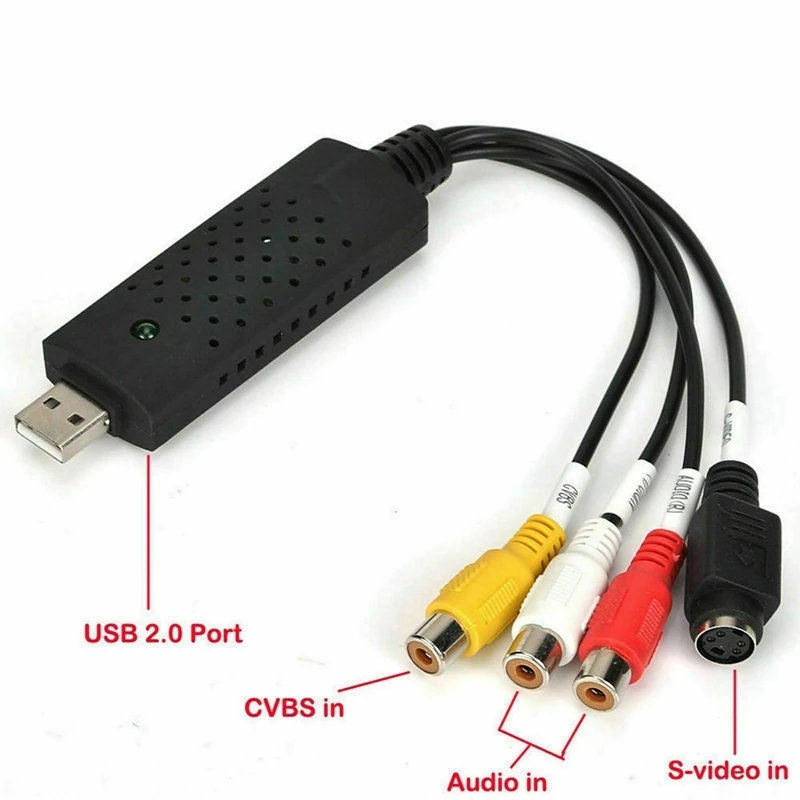 USB 2.0 Video Capture Capture Card Adapter Chipset UTVF 007 TV DVD VHS Audio Capture S Video USB Converter