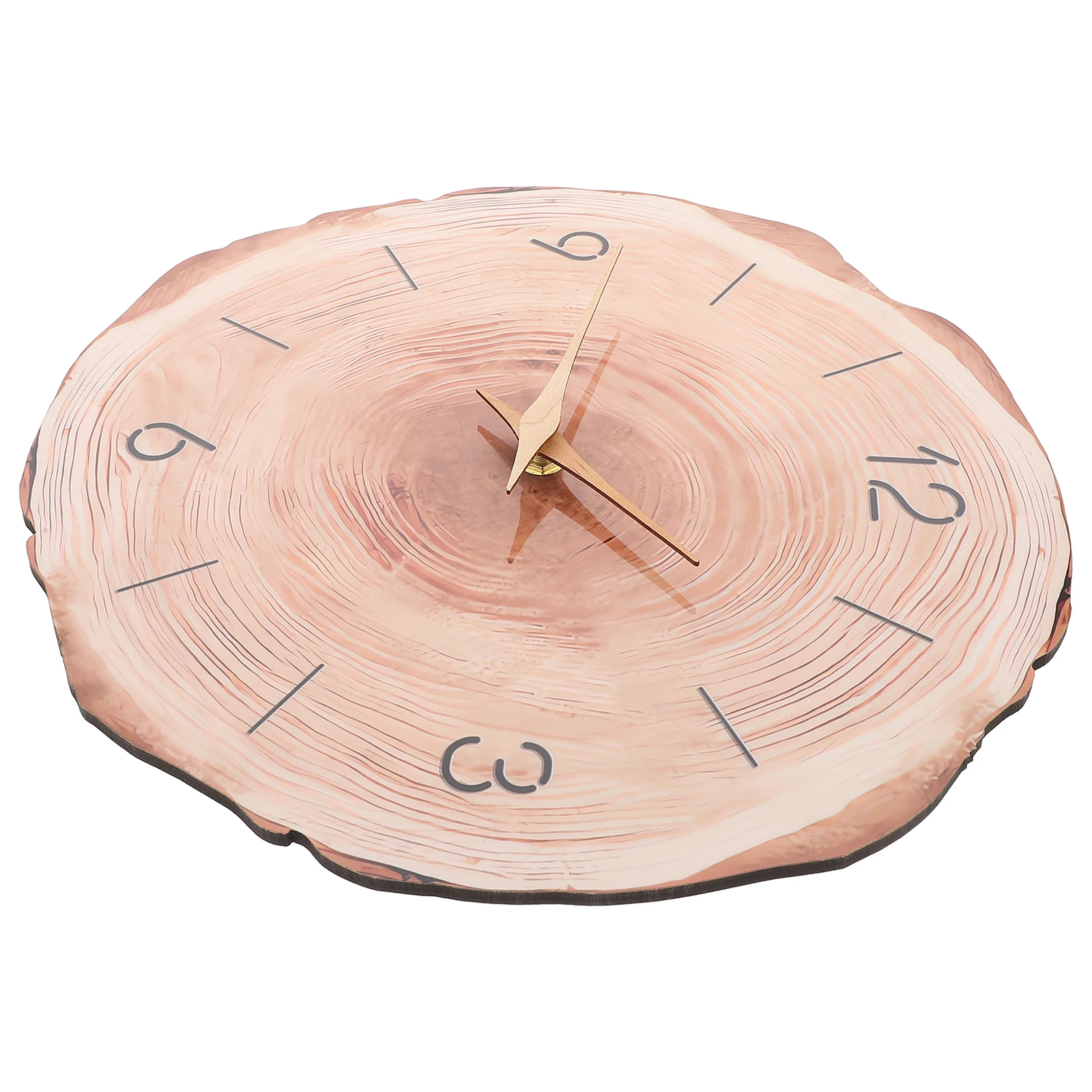 

Round Wooden Wall Clock Silent Non Ticking Decor for Living Room Bedroom Office Indoor Home Rustic Style Simple Wall Clock