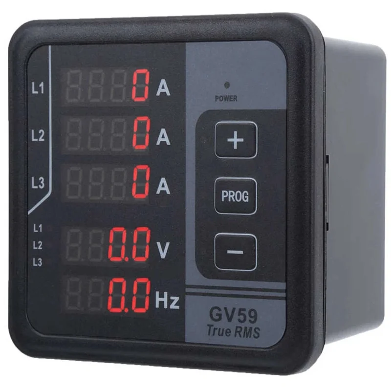 

RA-Digital Meter GV59 Current Voltage Measuring Gauge for 3 Phase Generator DC 165-265V Monitoring