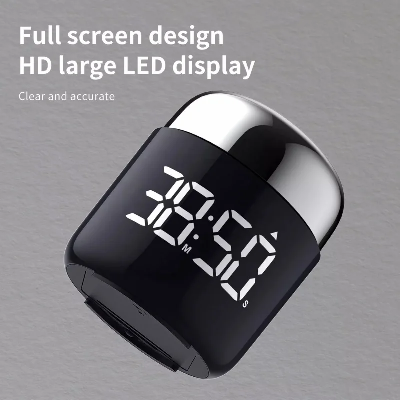 LED شاشة كاملة الدورية الموقت مع وسادة مضادة للانزلاق سطح المكتب المطبخ تذكير الطبخ اللياقة البدنية التعلم مؤقت تنازلي #6