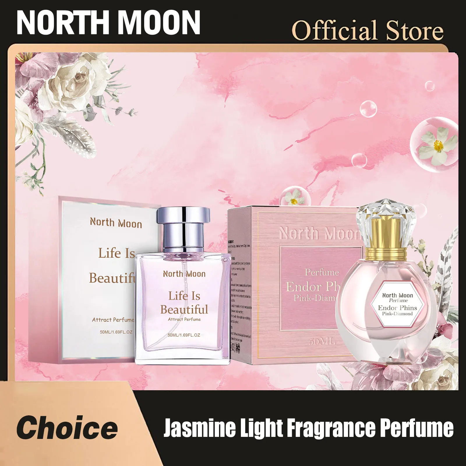 Jasmine Light Fragrance Parfüm, Blumenduft, langanhaltend, frischende Anziehung, sexuell Stimulation, Pheromon-Parfümspray für Frauen