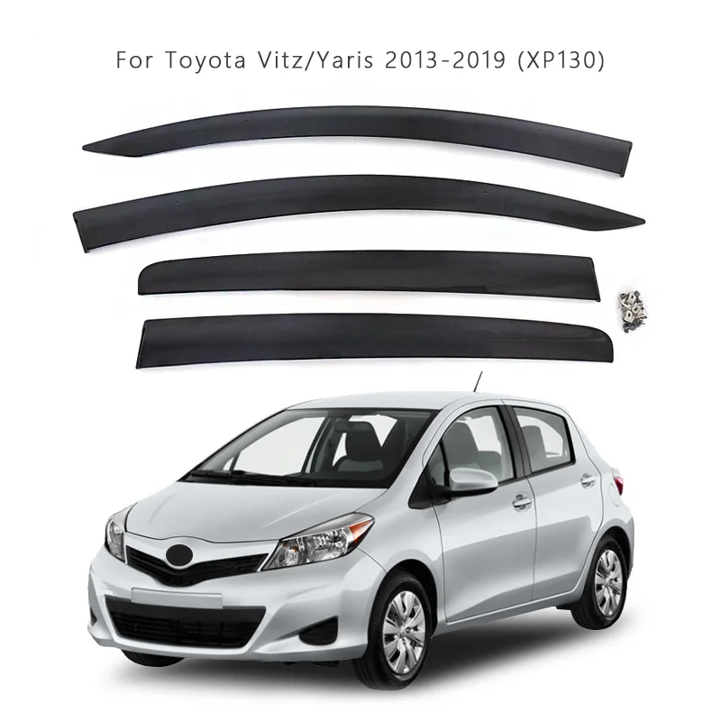

Дефлекторы окон Toyota Vitz/Yaris 2013-2019 XP130 Боковые окна Солнцезащитный козырек от дождя Вентиляционный дефлектор Солнцезащитный козырек Погодный щиток