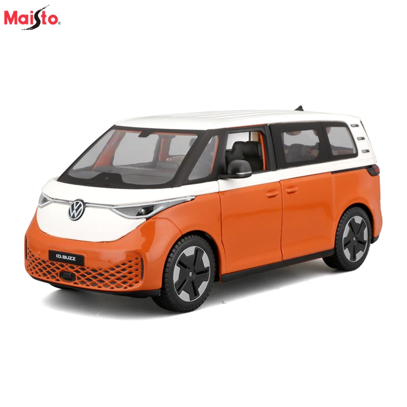 

Maisto 1:24 2023, Volkswagen Buzz, имитация автомобиля из сплава, модель ремесла, коллекция украшений, игрушечный инструмент, подарок