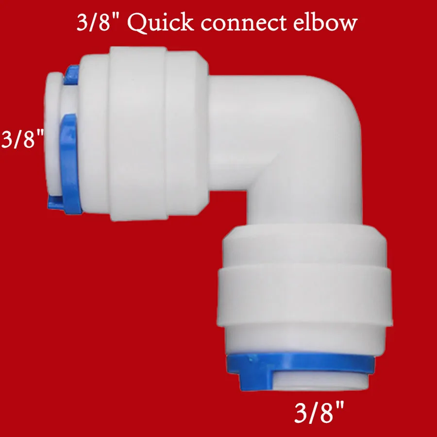 Accesorios para purificador de agua, manguera OD de 1/4 "3/8" a 1/4 "3/8" 1/2 ", Conector de acoplamiento de tubería de plástico RO de ajuste rápido para acuario