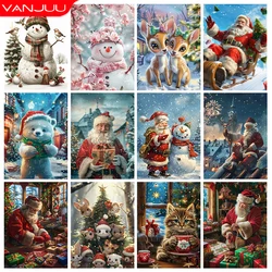 Babbo natale 5D Kit pittura diamante pupazzo di neve diamante ricamo diamante pieno mosaico arte immagine regalo decorazione natalizia fai da te