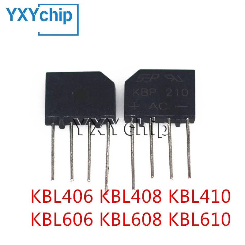 5PCS KBL406 KBL408 KBL410 KBL606 KBL608 KBL610 SINGLE PHASE DIODE BRIDGE RECTIFIER KBL-406 KBL-410 KBL-606 KBL-608 KBL-610 DIP-4