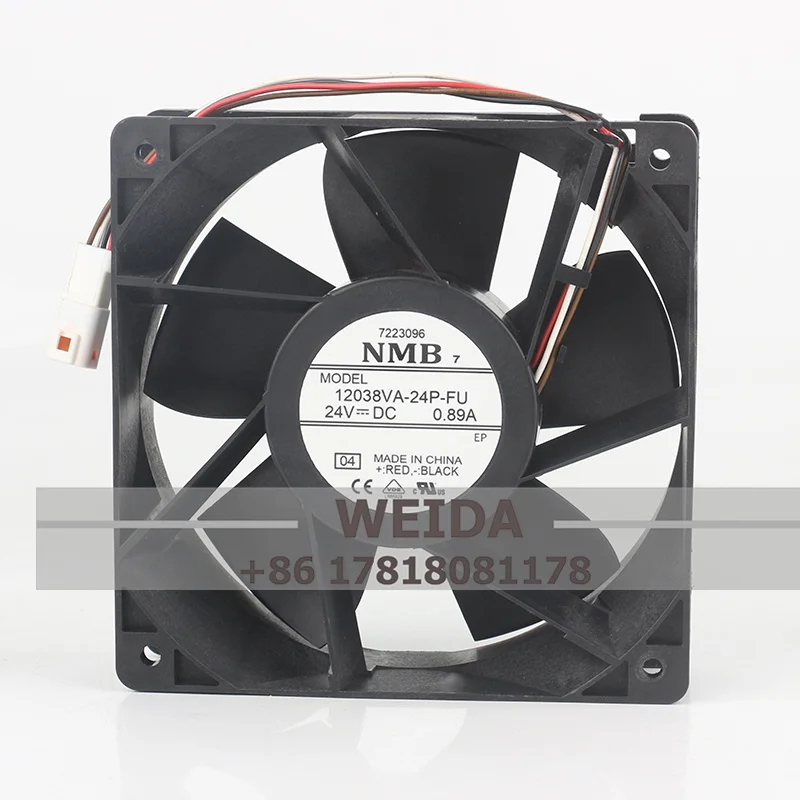 

Case fan NMB DC 24V 0.89A 12038VA-24P-FU Frequency Converter Ball Bearing Case power supply cooling fan 12038