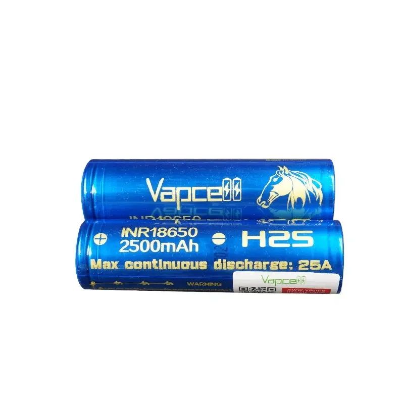 Vapcell Original H25 INR 18650 2500 mAh 25A 3.6V Battery High Discharge Rechargeable Lithium Batteries With Zipper Case For Dron