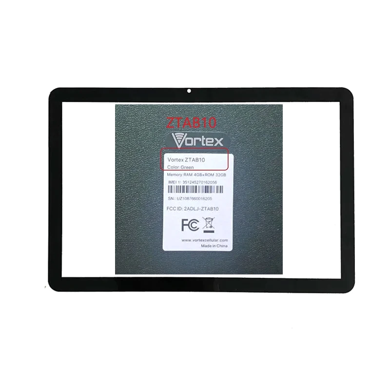 10.1 Inch for Vortex ZTAB10 Z TAB10 Tablet PC Capacitive Touch Screen Digitizer Sensor Glass Panel 2ADLJ-ZTAB10 Replacement