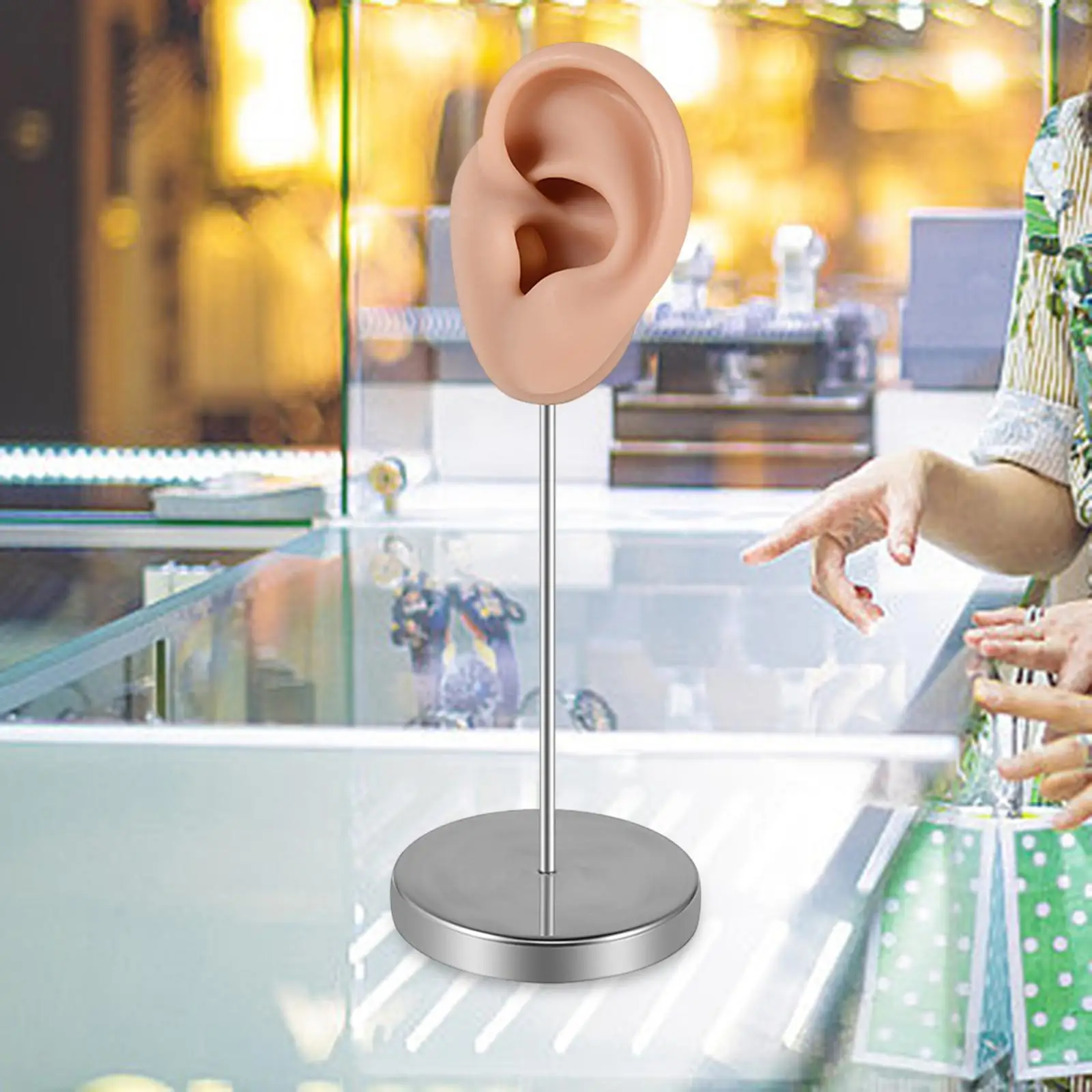Earring Display Stand Holder Silicone Ear Model for Photos Retails Selling