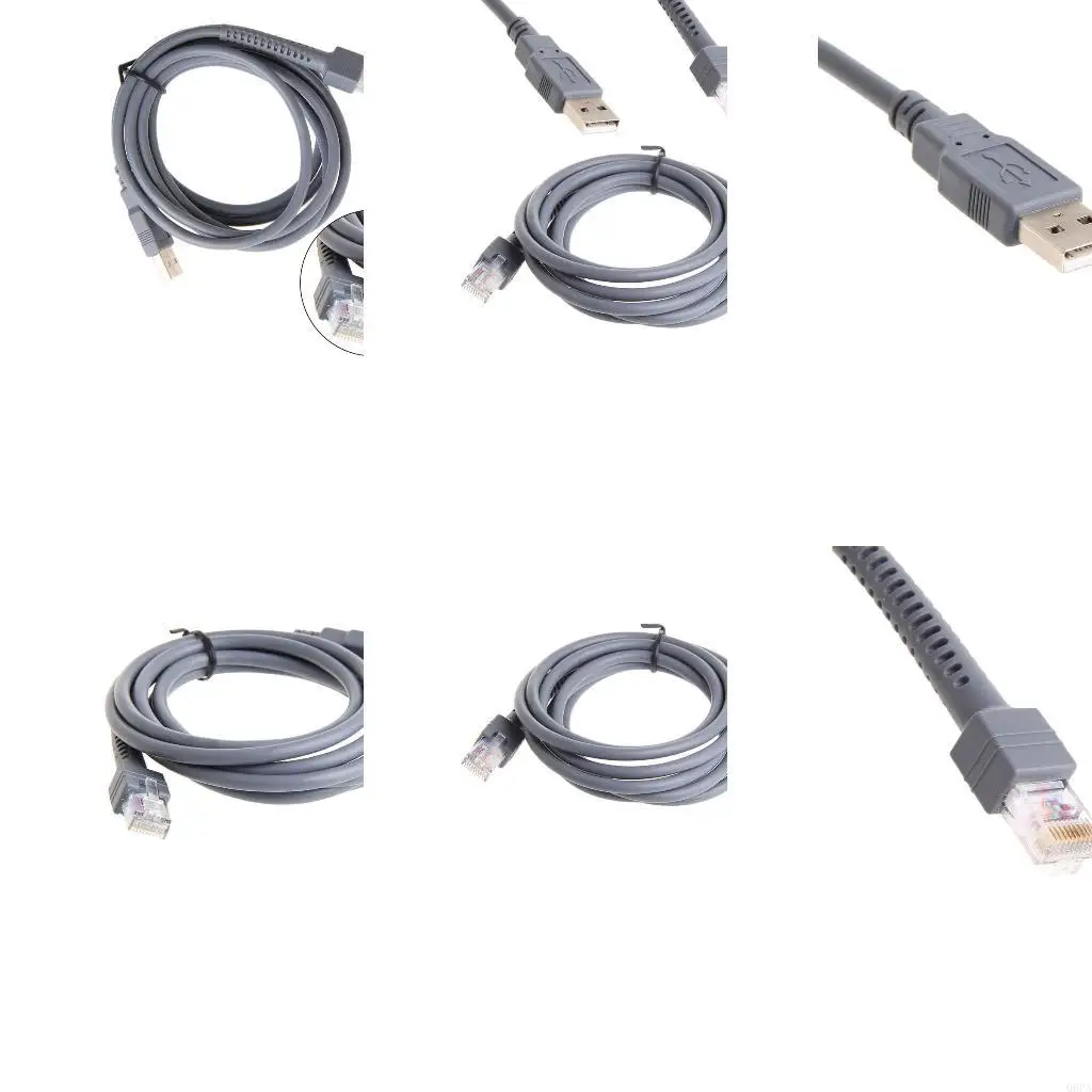 Q6PA 2 Meter Symbol Barcode Scanner USB Cable LS1203 LS2208 LS4008I LS4208 LS3008