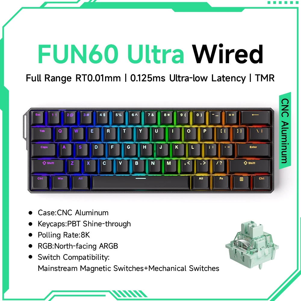 Akko MonsGeek FUN60 Ultra Mechanical Gaming Keyboard Magnetic