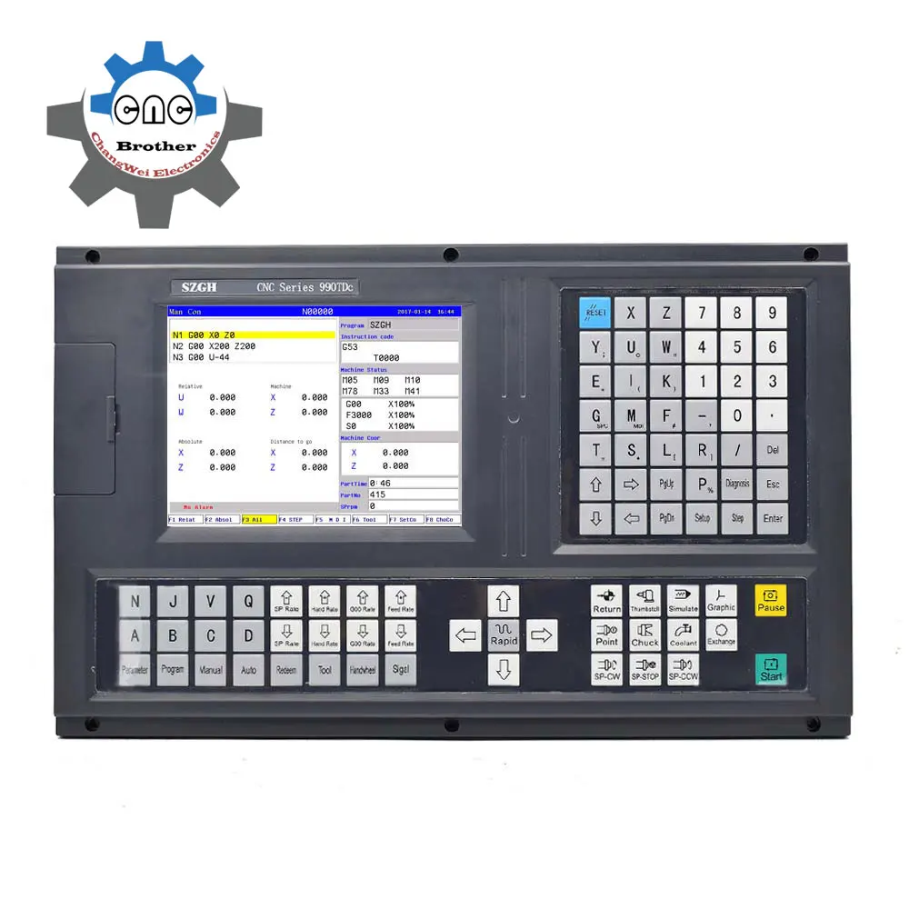 CNC 990TDc 1000TDc Lathe & Turnning Controller High-performance 2 Axis CNC Lathe Controller English Panel English Software